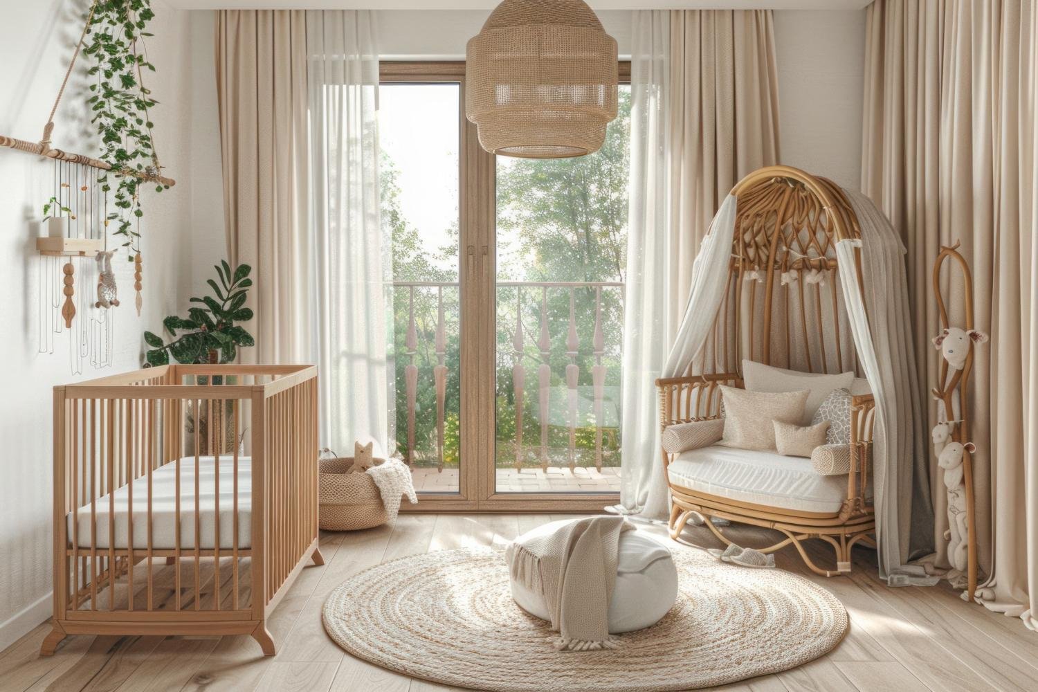 Quarto de beb&ecirc; com decora&ccedil;&atilde;o tom neutro quente